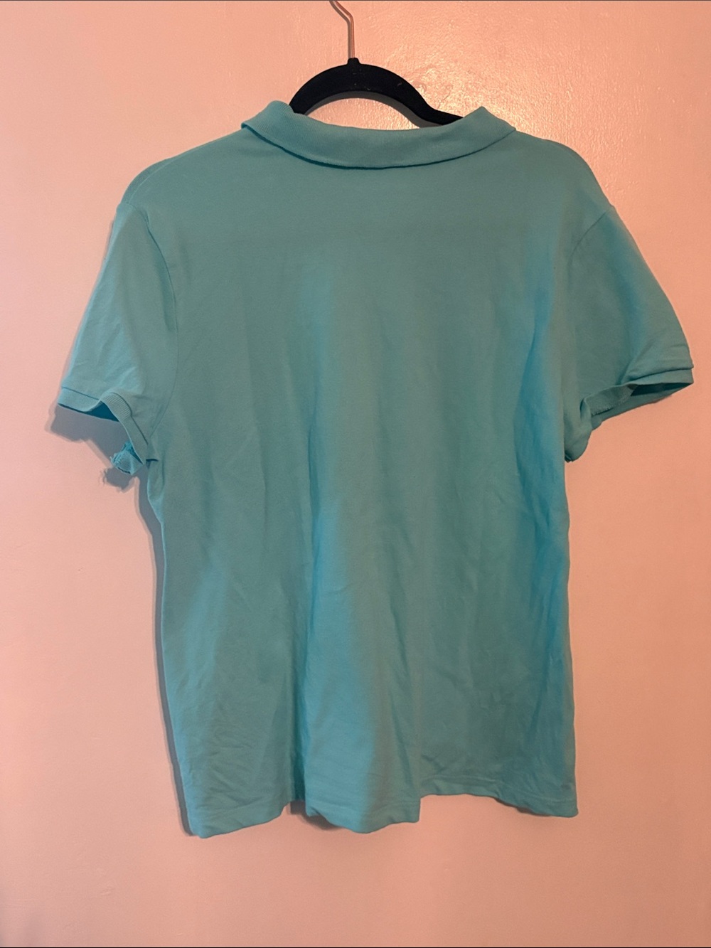 croft & barrow Light Aqua Button-Front Polo Shirt Size XL - Picture 4 of 5